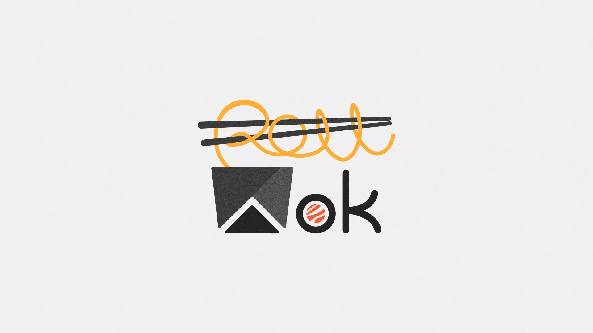 Разработка логотипа суши-бара «Roll Wok Club» в Шумерле